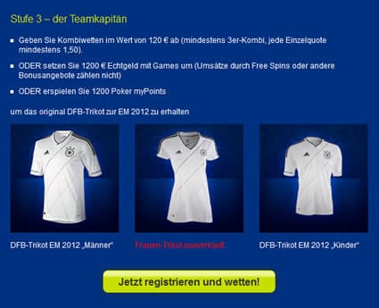 EM Teamkapitän Fußball Trikot von Mybet